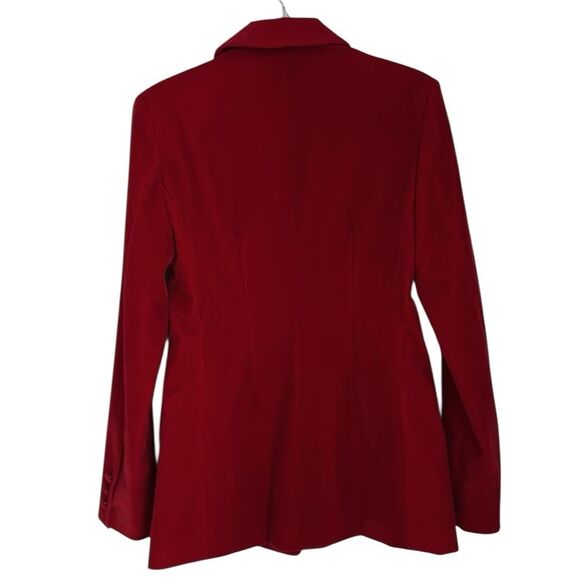 Steve Madden Red Velvet Blazer Jacket Women’s XS NWT Party Holiday Career - Picture 2 of 15
